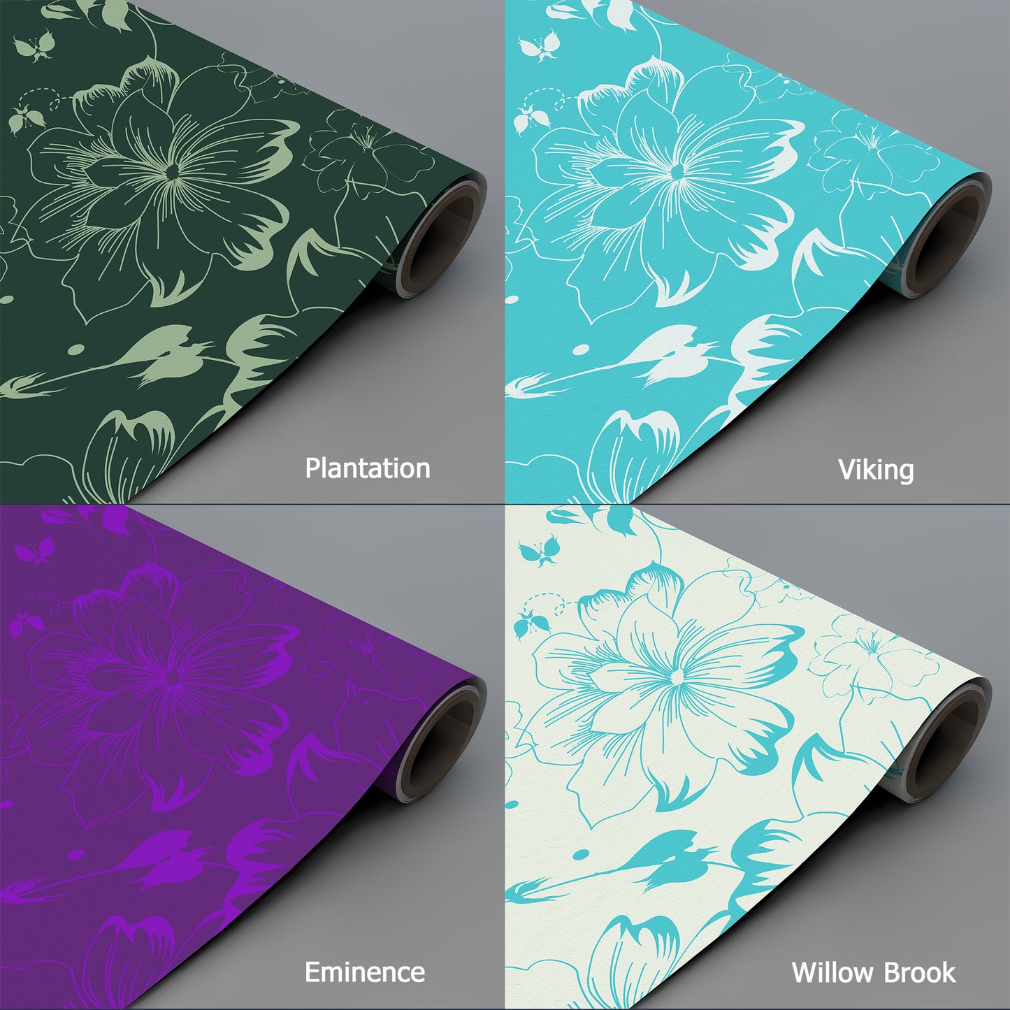 peel and stick floral wallpaper