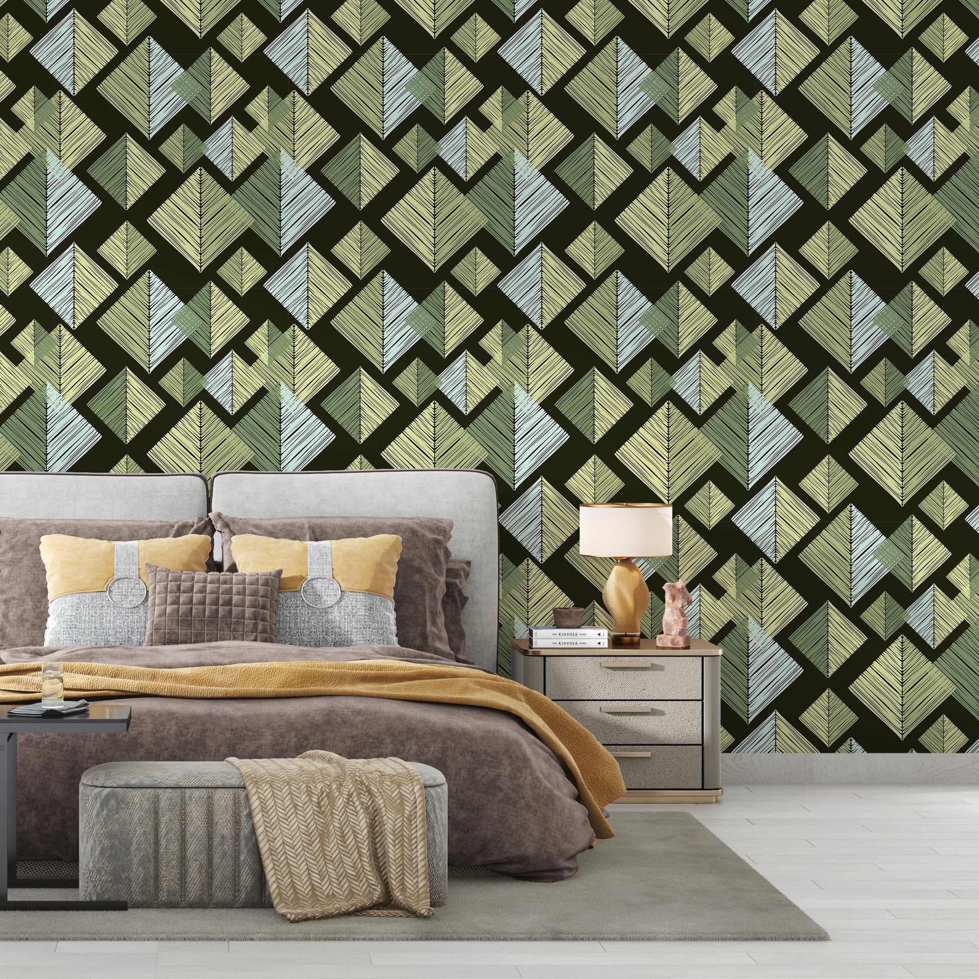 green modern wallpaper design