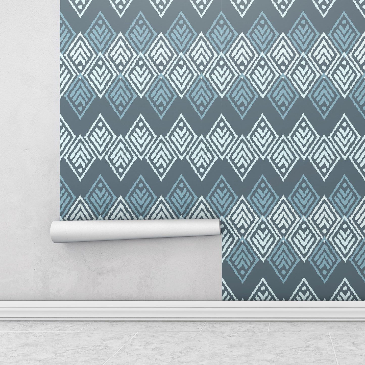 blue geometric wallpaper