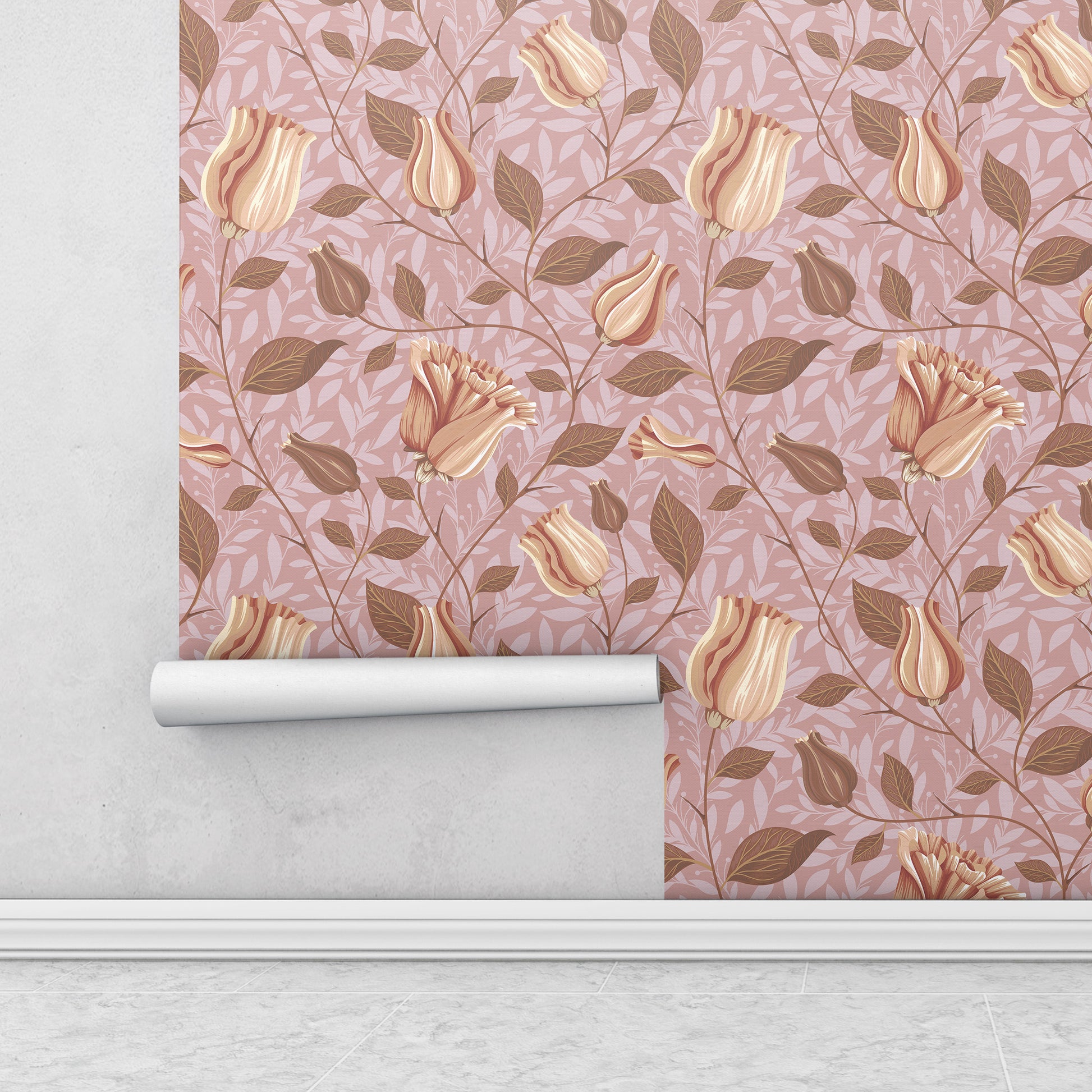 golden pink romantic wallpaper