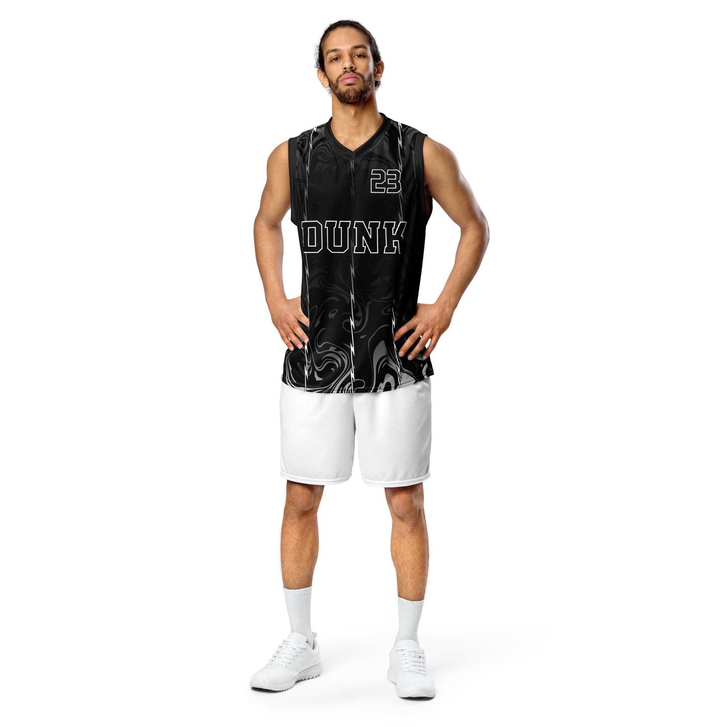 Black and White Dunk unisex basketball jersey