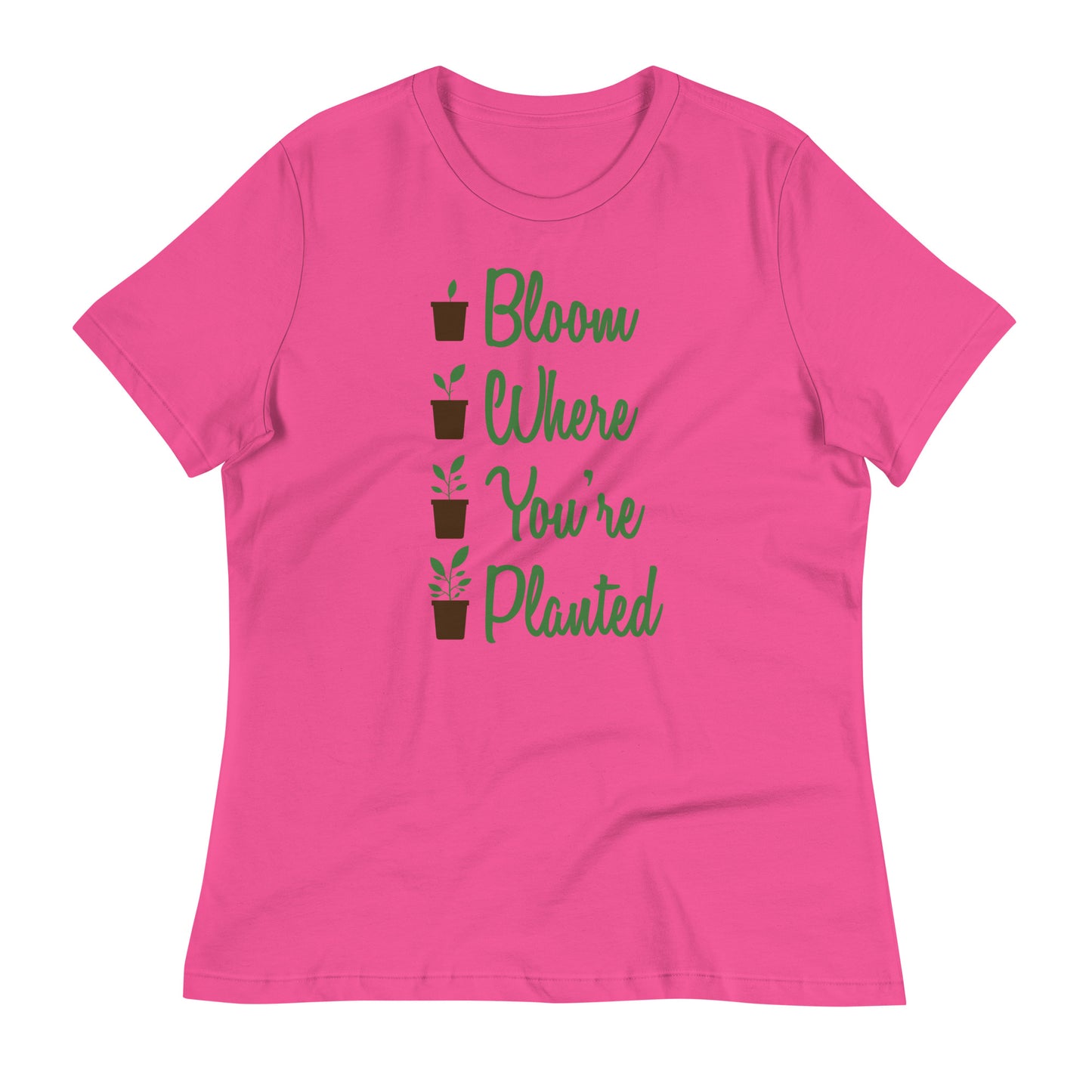 Women's Gardening Tee - "Bloom Where You're Planted" Saying Tee