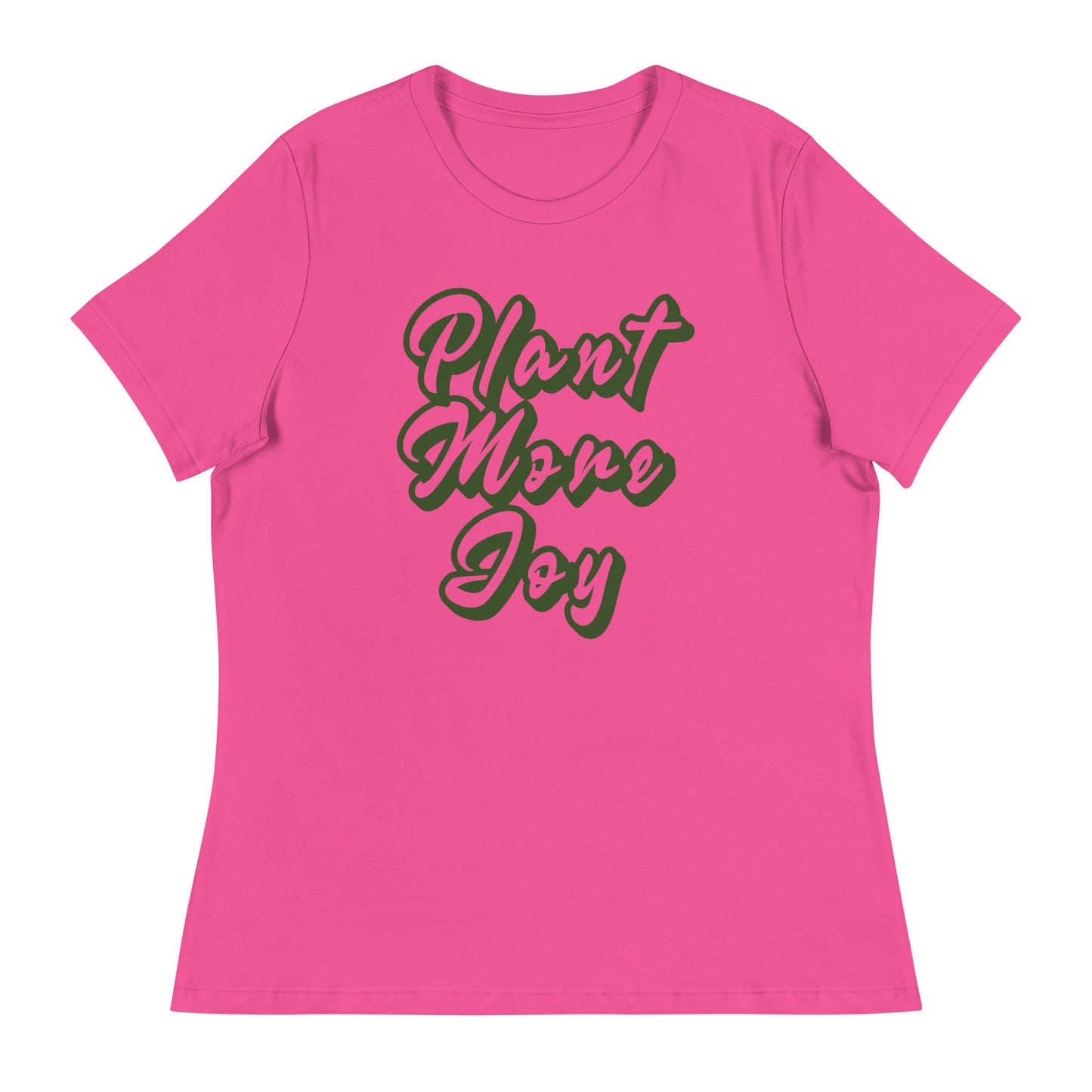 Women's Gardening T-Shirt - "Plant More Joy" Saying Tee