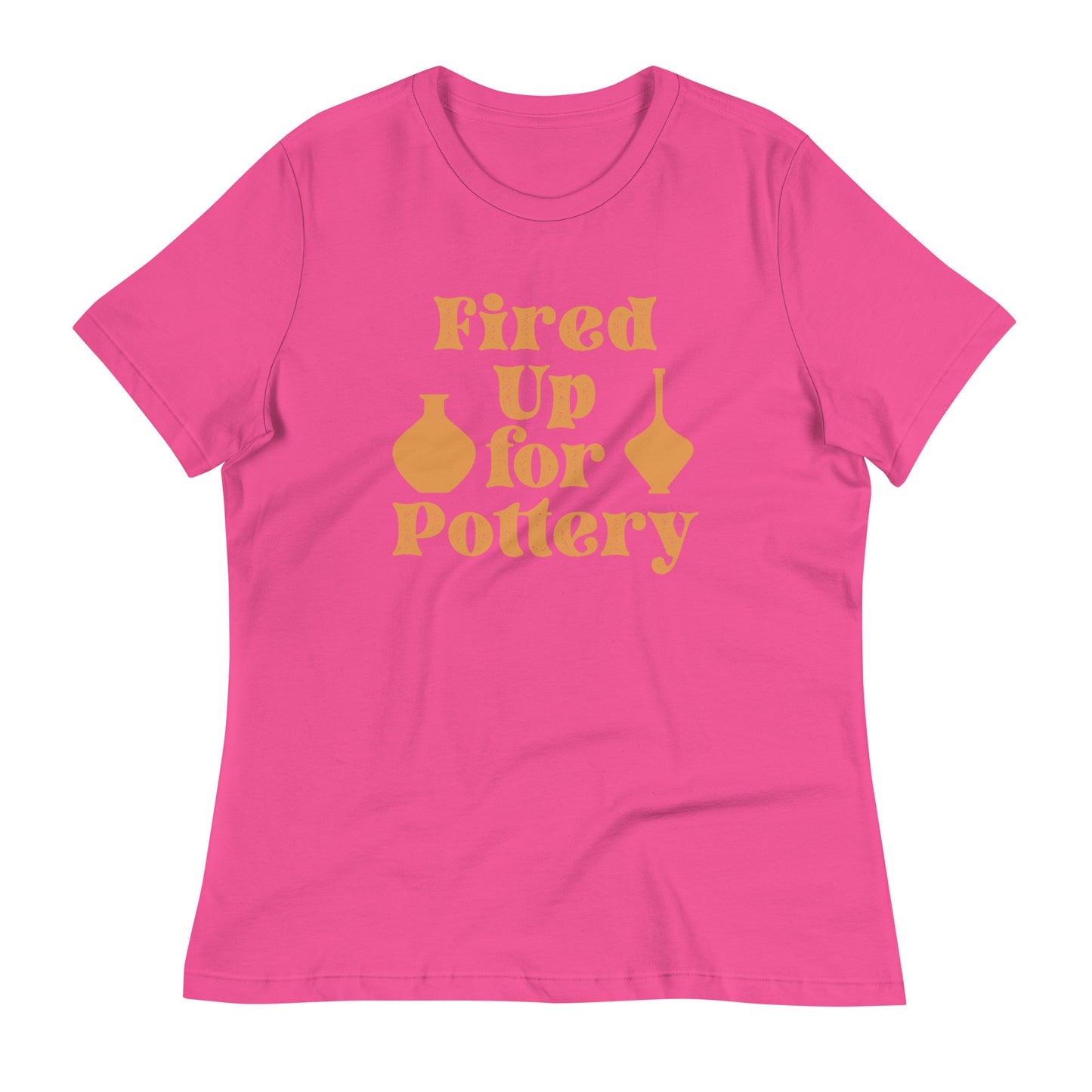 Women's Pottery T-Shirt - "Fired Up For Pottery" Saying Tee