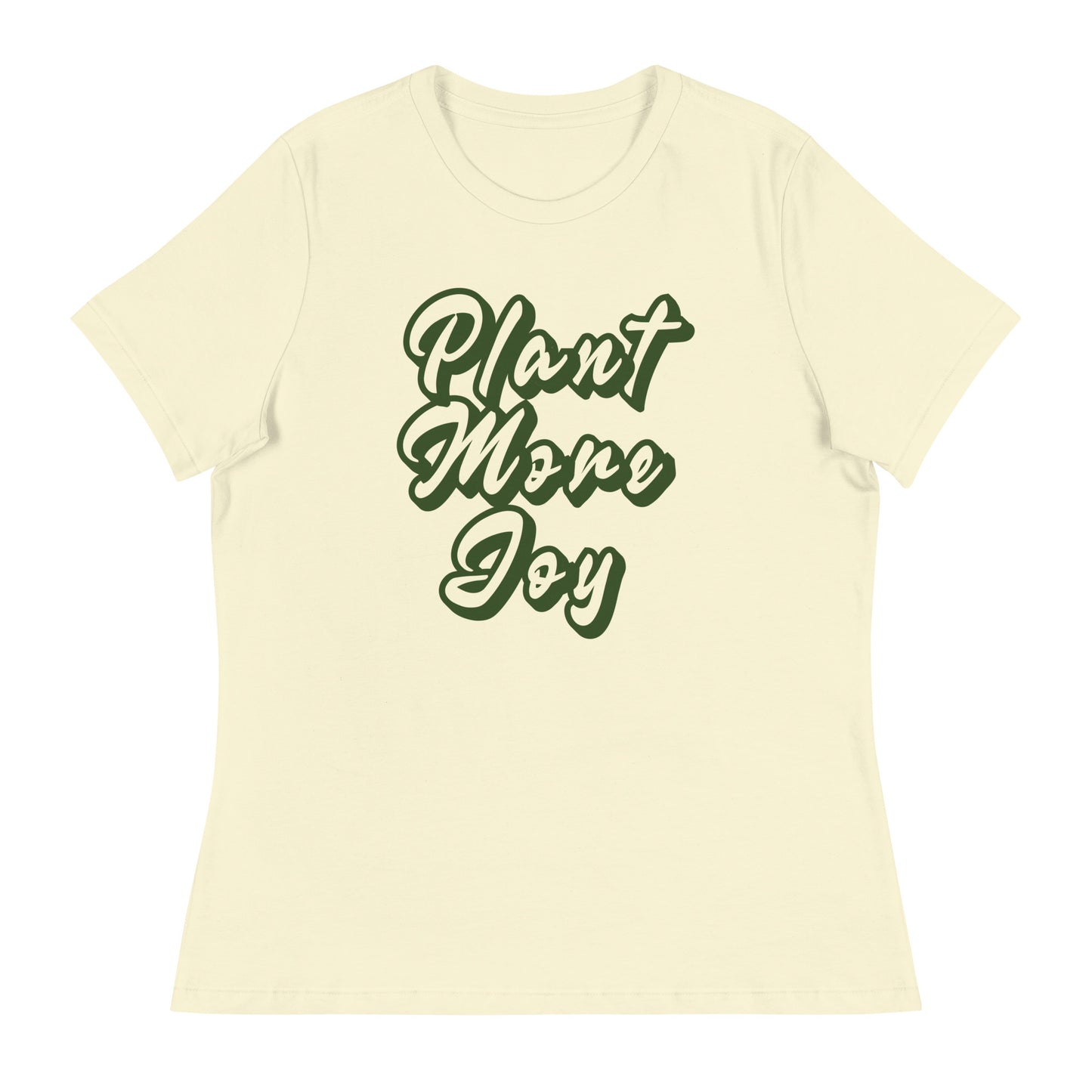 Women's Gardening T-Shirt - "Plant More Joy" Saying Tee