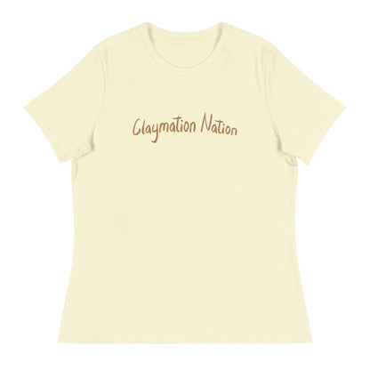 Women's Pottery T-Shirt - "claymation Nation" Saying Tee