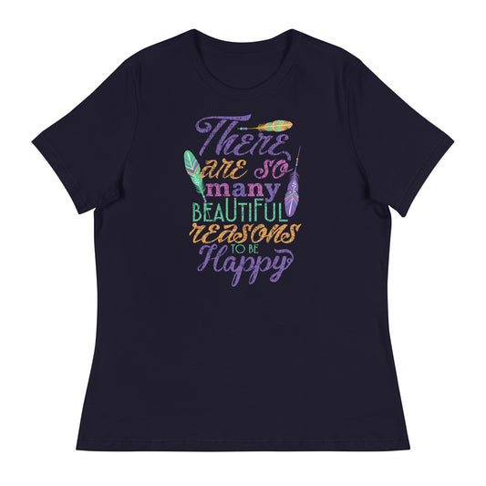 Women's To Be Happy Slogan Tee