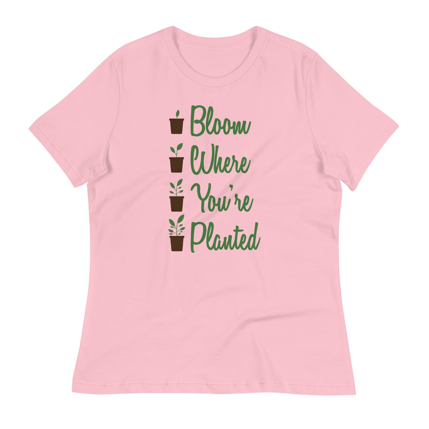 Women's Gardening Tee - "Bloom Where You're Planted" Saying Tee