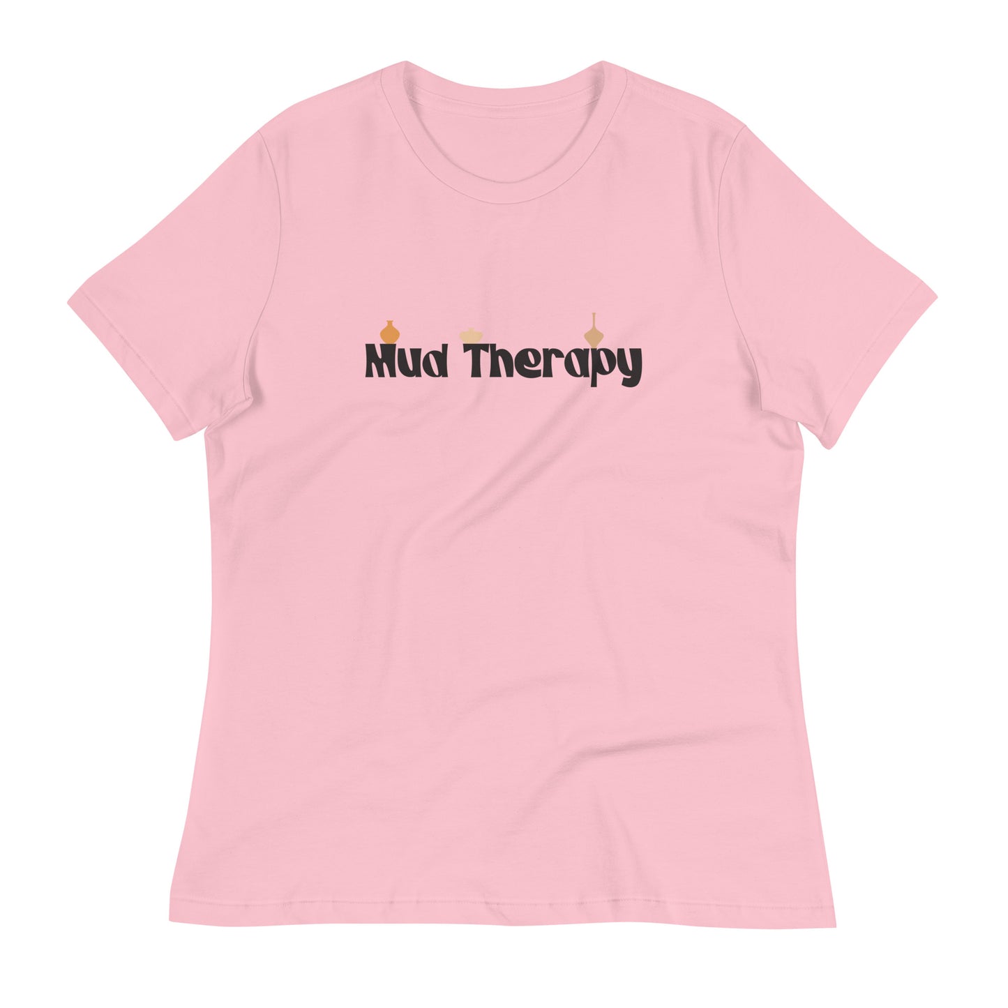 Women's Pottery T-shirt - "Mud Therapy" Saying Tee for Women