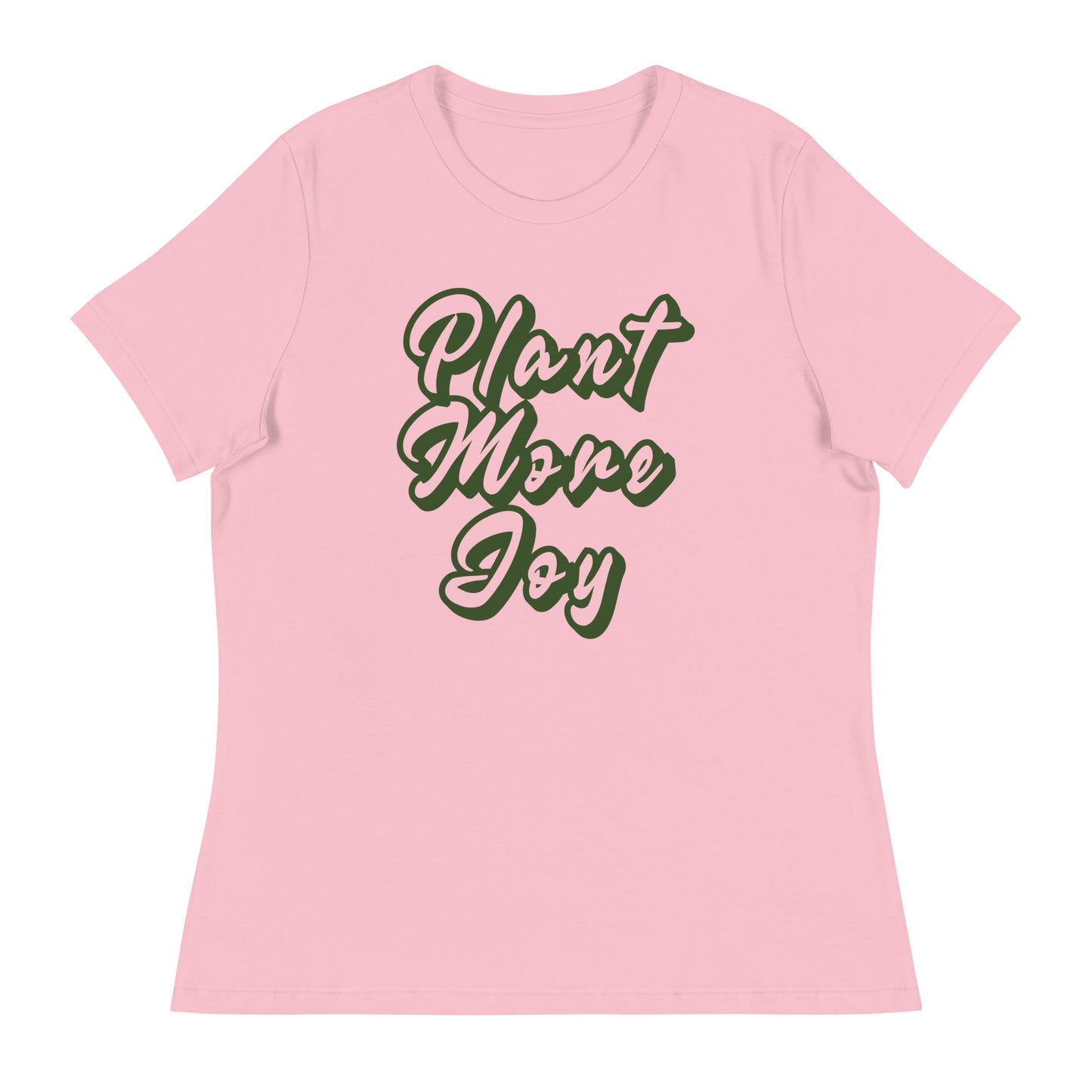 Women's Gardening T-Shirt - "Plant More Joy" Saying Tee