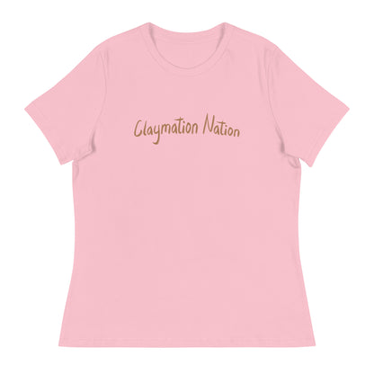 Women's Pottery T-Shirt - "claymation Nation" Saying Tee