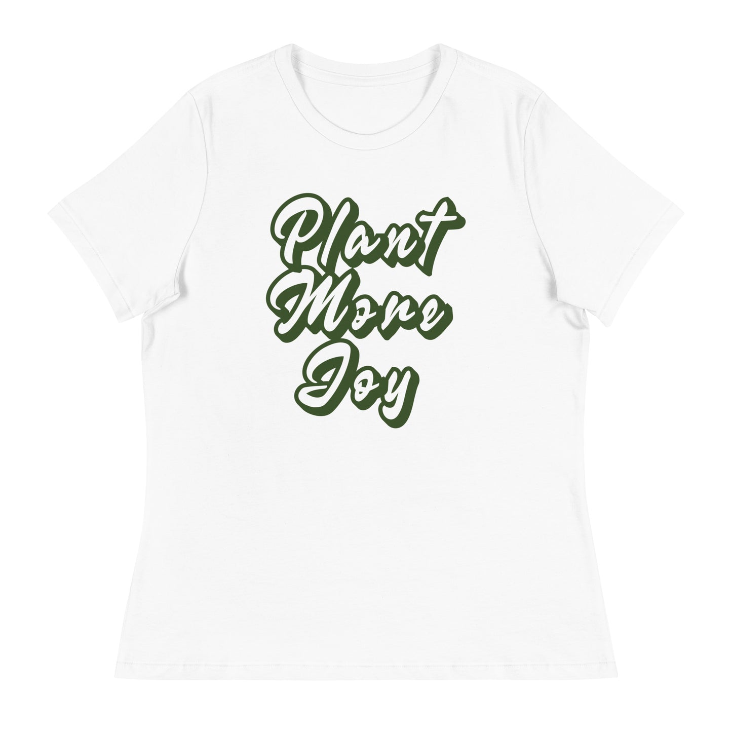 Women's Gardening T-Shirt - "Plant More Joy" Saying Tee