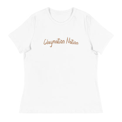 Women's Pottery T-Shirt - "claymation Nation" Saying Tee