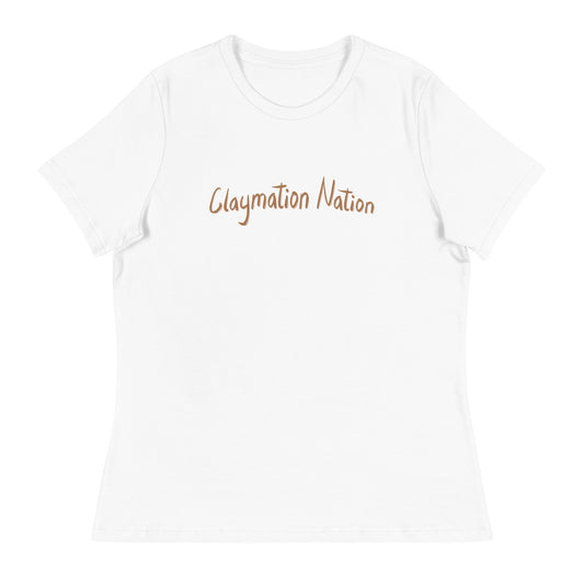 Women's Pottery T-Shirt - "claymation Nation" Saying Tee