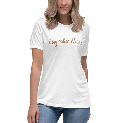 Women's Pottery T-Shirt - "claymation Nation" Saying Tee